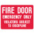 Fire door emergency exit only sign