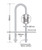 Hoop Bike Rack, Slim  - Stainless Steel, In Ground