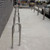 Hoop Bike Rack, Slim  - Stainless Steel, In Ground