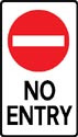 No entry sign reflective