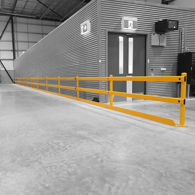Defender post and rail guardrail system