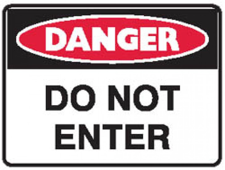 Do not enter sign