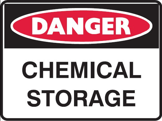CHEMICAL STORAGE Sign.