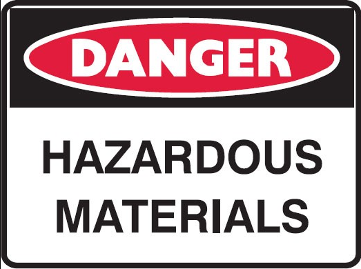HAZARDOUS MATERIALS Sign