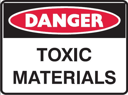 TOXIC MATERALS Sign