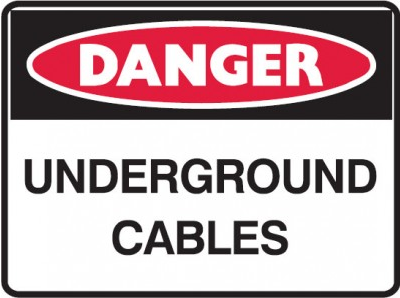 Underground cables sign