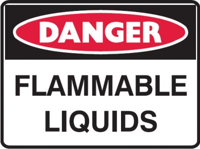 Flammable liquids sign