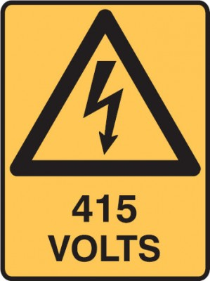 415 VOLT PICTO Sign