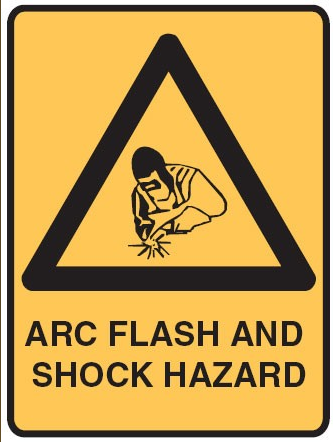 ARC FLASH AND SHOCK HAZARD SIGN Sign