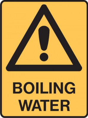 BOILING WATER Sign