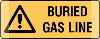BURIED GAS LINE Sign