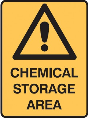CHEMICAL STORAGE AREA Sign