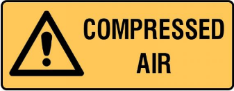 COMPRESSED AIR HAZARD Sign
