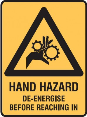 HAND HAZARD SIGN