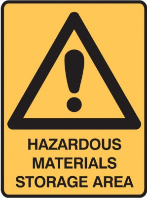 HAZARDOUS MATERIALS STORAGE AREA SIGN