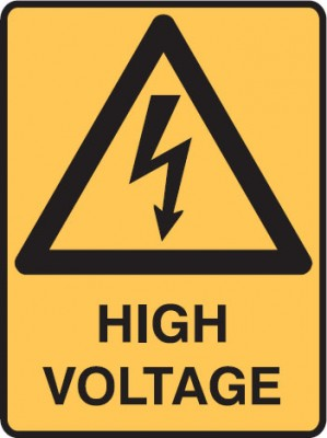 HIGH VOLTAGE SIGN.