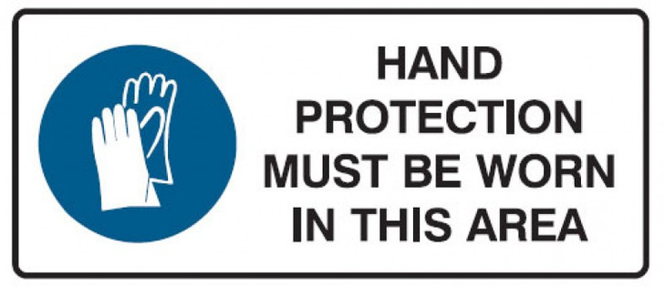 Hand Protection Must be Worn in this Area Landscape Sign