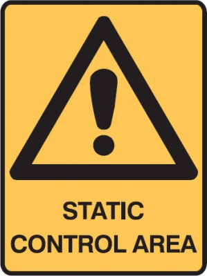 STATIC CONTROL AREA W PICTO SIGN