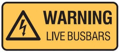 LIVE BUSBARS SIGN