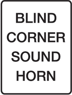Blind Corner Sound Horn B&W
