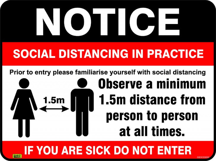 COVID19 Social Distancing signs