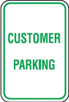 Customer Parking Sign