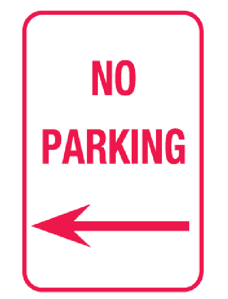 No Parking (Arrow Left)