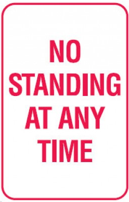 No Standing At Any Time