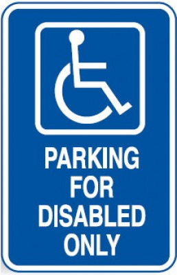 Parking for disabled only