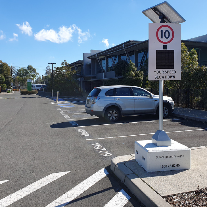 Radar speed sign, solar powered