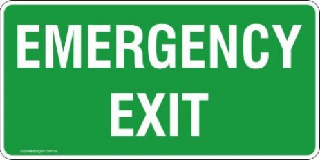 Emergency exit sign