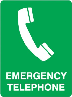 Emergency telephone sign