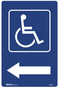 Wheelchair & Arrow, Left Arrow