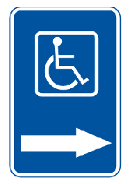 Wheelchair & Arrow, Right Arrow