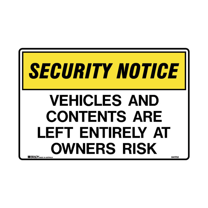 VEHICLES AND CONTENTS ARE LEFT AT OWNERS RISK