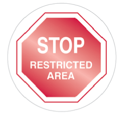 Stop Markers, Stop Restricted Area -  440mm Dia