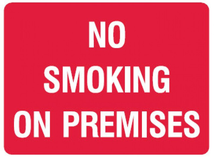 NO SMOKING ON PREMISES (RED/WHITE)