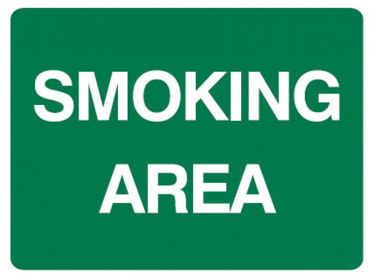 SMOKING AREA (GREEN BACKGROUND)