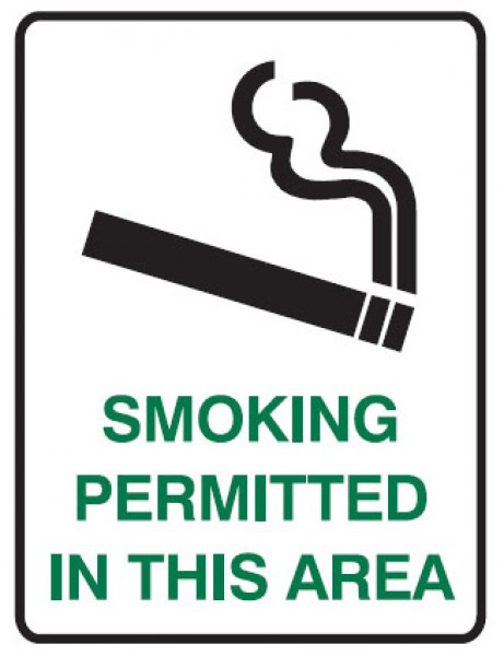 SMOKING PERMITTED IN THIS AREA (PORTRAIT)