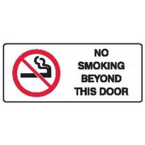 No smoking beyond this door sign