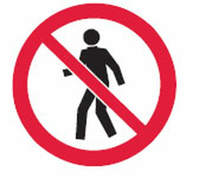 NO ENTRY PICTOGRAM SIGN