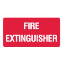 Fire extinguisher text only sign