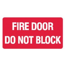 Fire door do not block sign