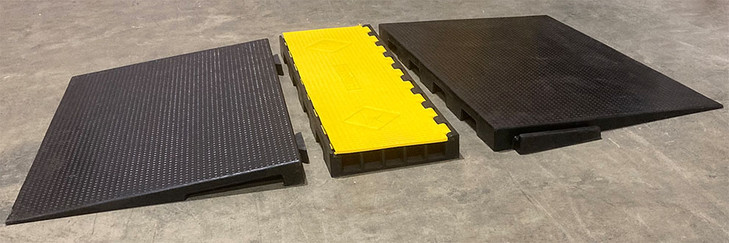 Cable protector suitable for wheelchairs