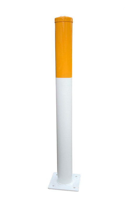 Two-tone bollard for BP service stations