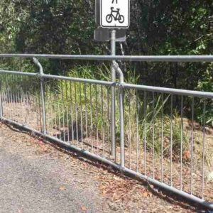 Pedestrian barrier panel, 2m wide x 1m high
