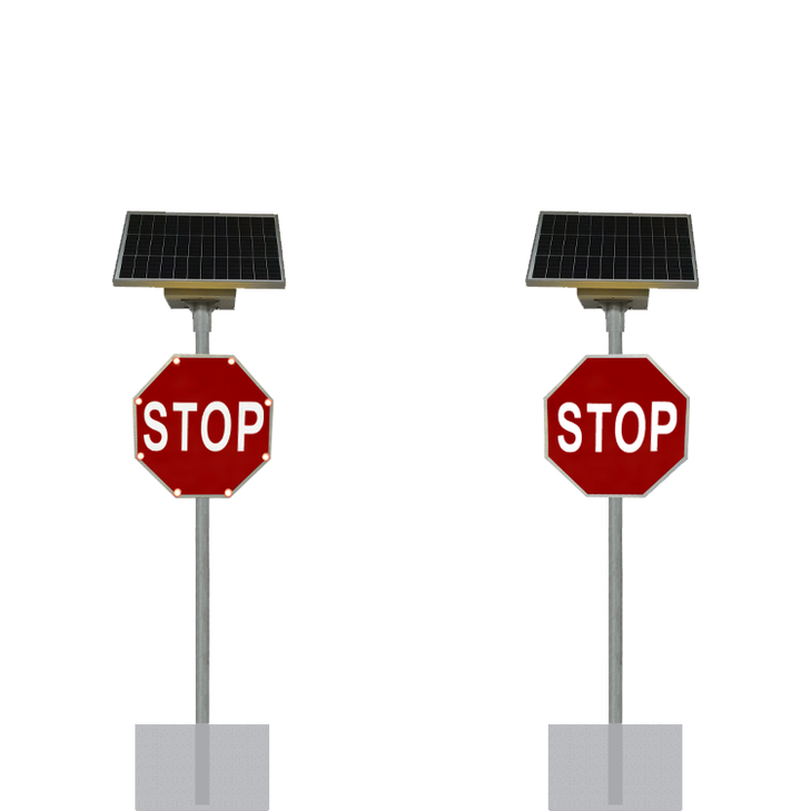 SOLAR LED STOP SIGNS