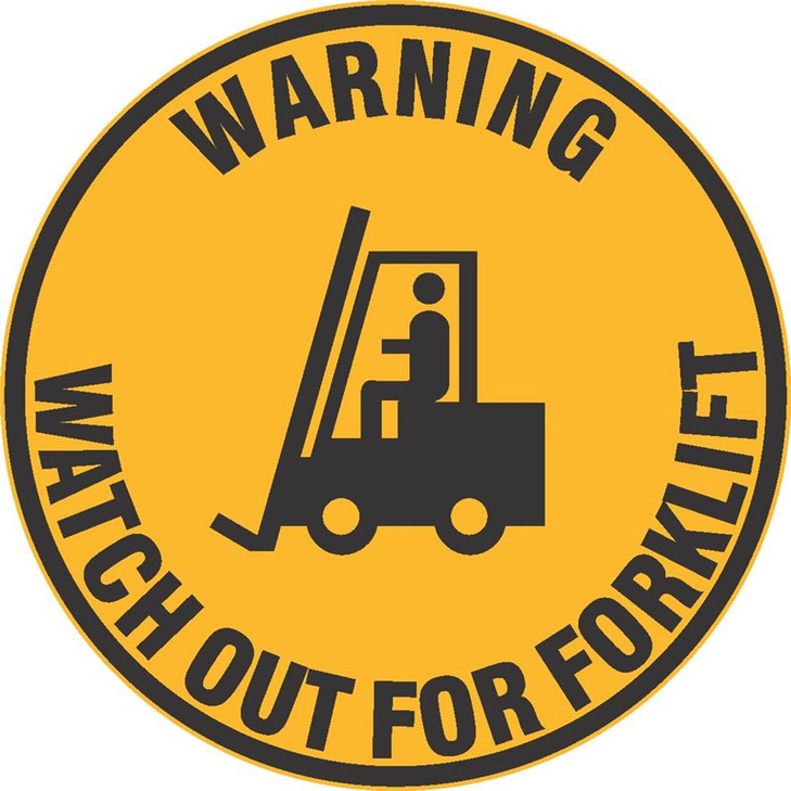Watchout for forklift floor graphic