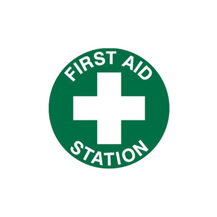 First aid station floor graphic