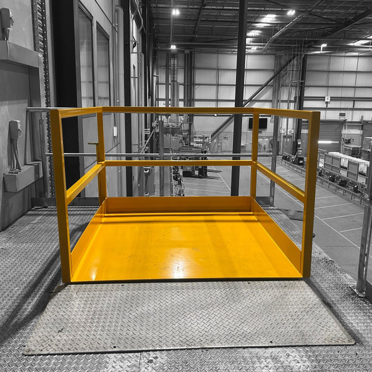 Pallet turntable custom made for client mezzanine